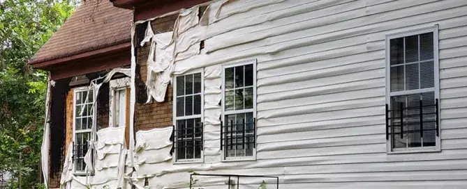 Melting vinyl siding