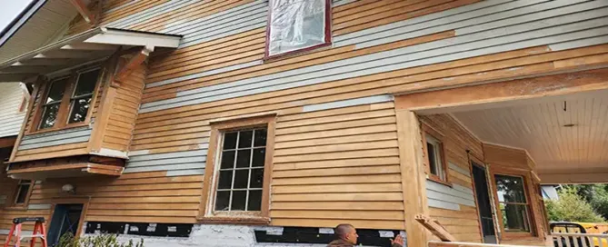siding repair on a home